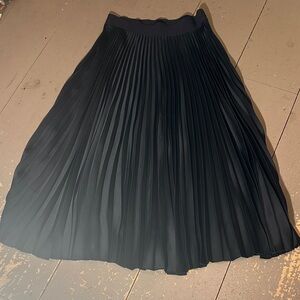 The White Company Elegant Dark Navy (or black??) Pleated Maxi Skirt